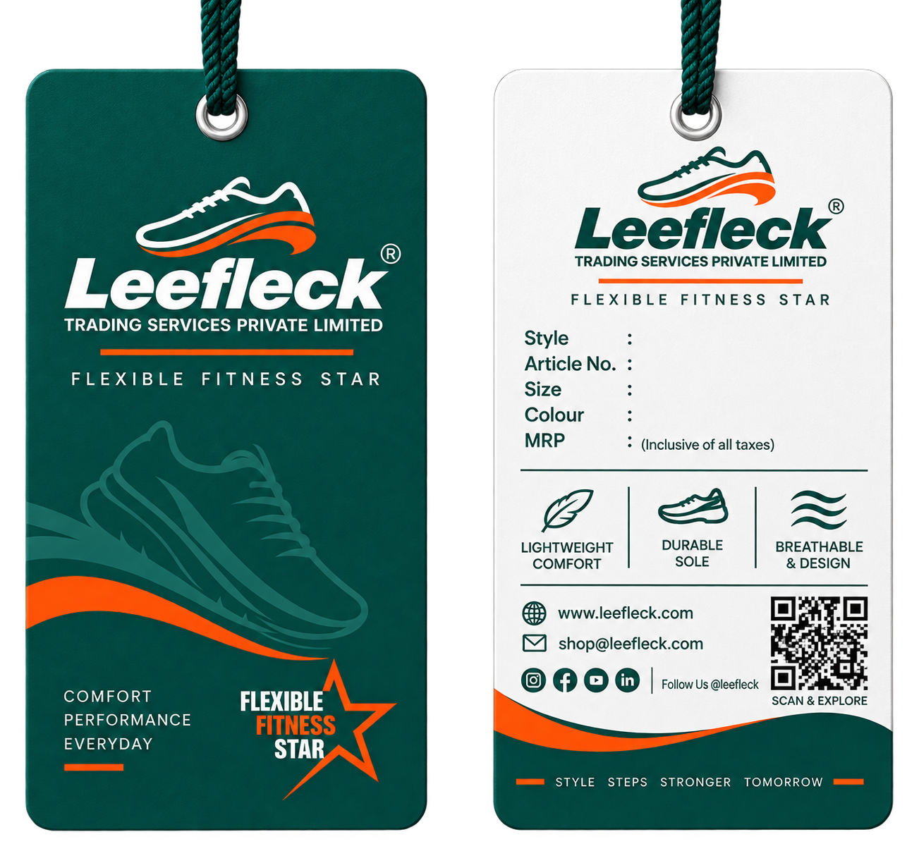 Leefleck Product Hang Tag